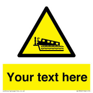 Custom warning grounding narrow boat on lock cill